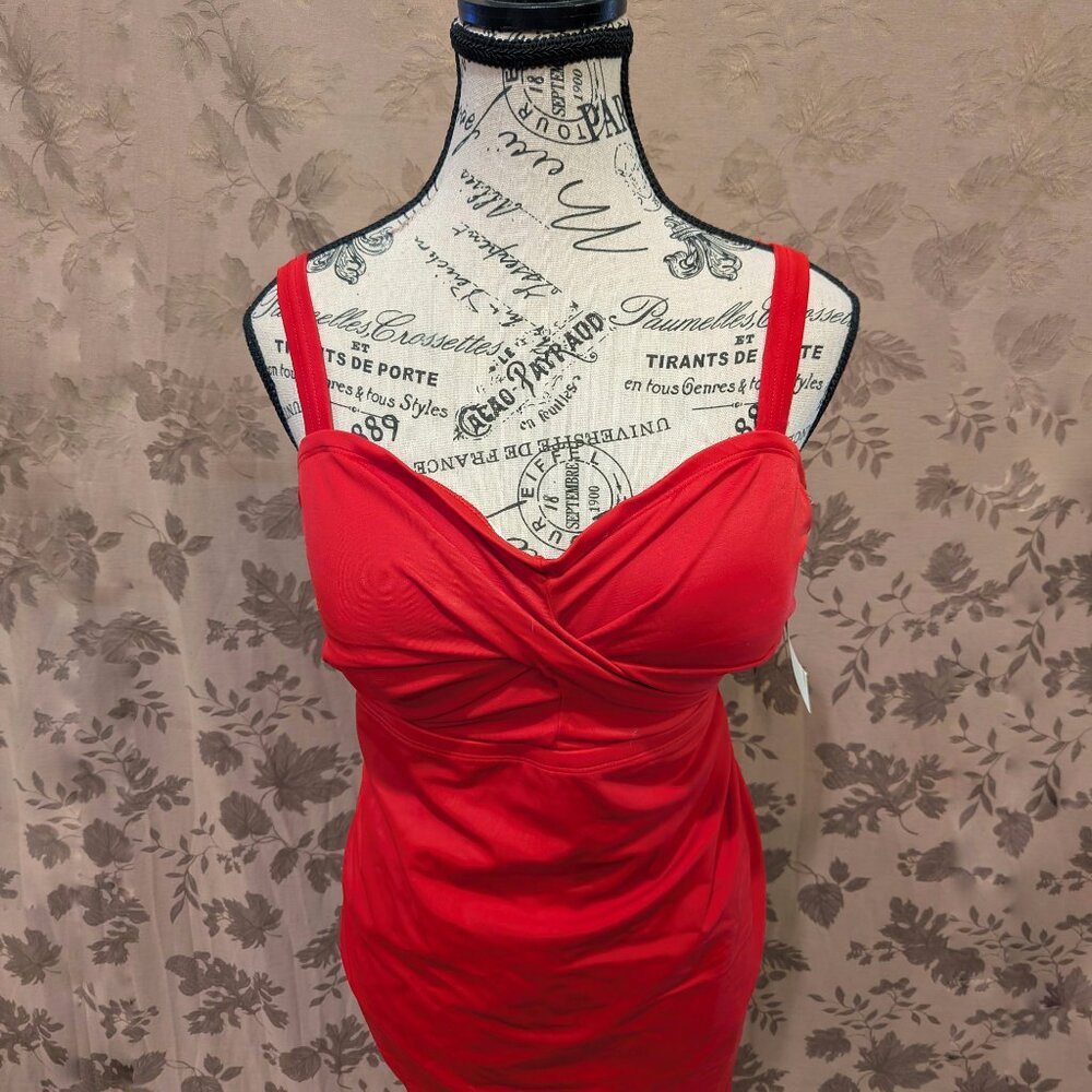 Jantzen Classics Tummy Control Skirted One Piece Swimsuit Size 20W New With Tags - Picture 2 of 9